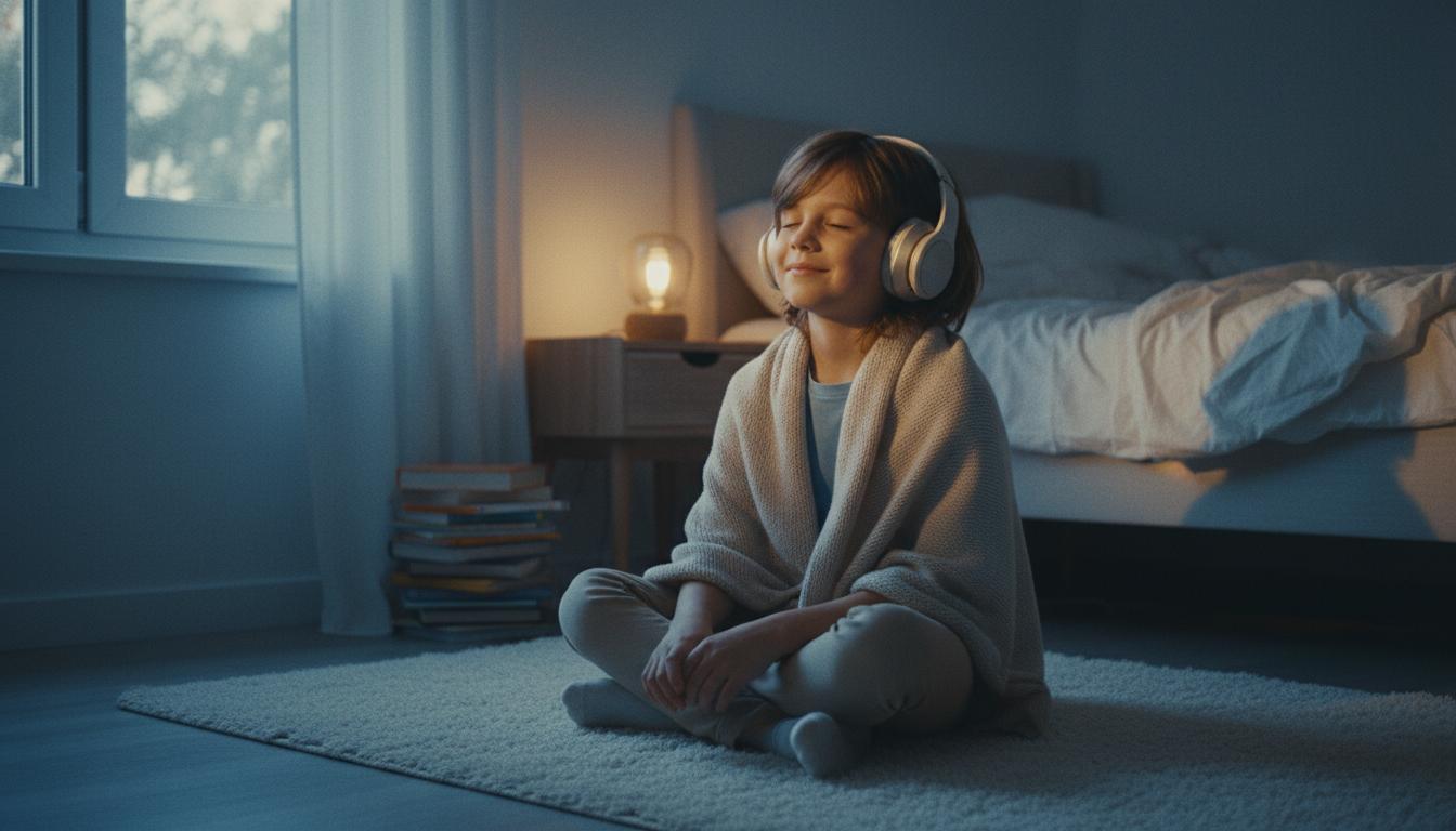 Child with headphones
